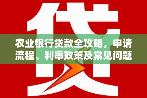 中方农业银行贷款全攻略，申请流程、利率政策及常见问题解析