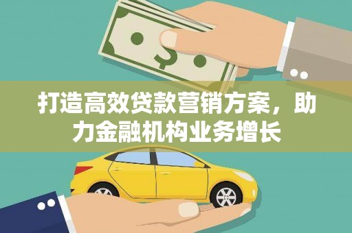 芦淞打造高效贷款营销方案，助力金融机构业务增长