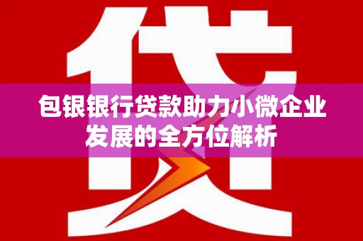 西山包银银行贷款助力小微企业发展的全方位解析 西山包银银行贷款助力小微企业发展的全方位解析