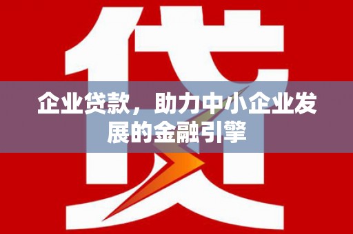 大堂企业贷款，助力中小企业发展的金融引擎