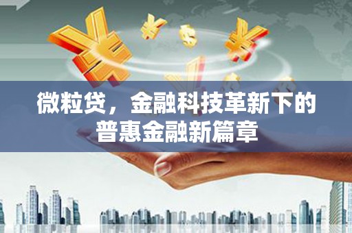 蒲江微粒贷，金融科技革新下的普惠金融新篇章