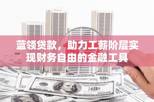 隆昌蓝领贷款，助力工薪阶层实现财务自由的金融工具