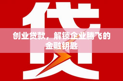 西区创业贷款，解锁企业腾飞的金融钥匙